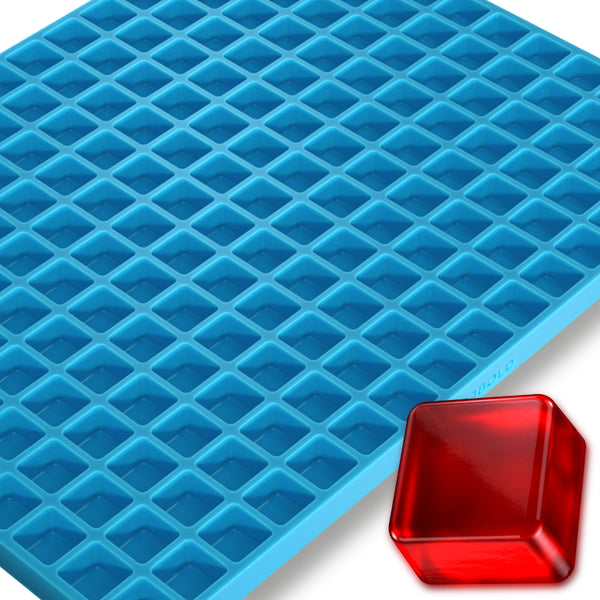 Pj Bold Square Silicone Mold, 5ml, 192 Cavity, Half Sheet, Blue