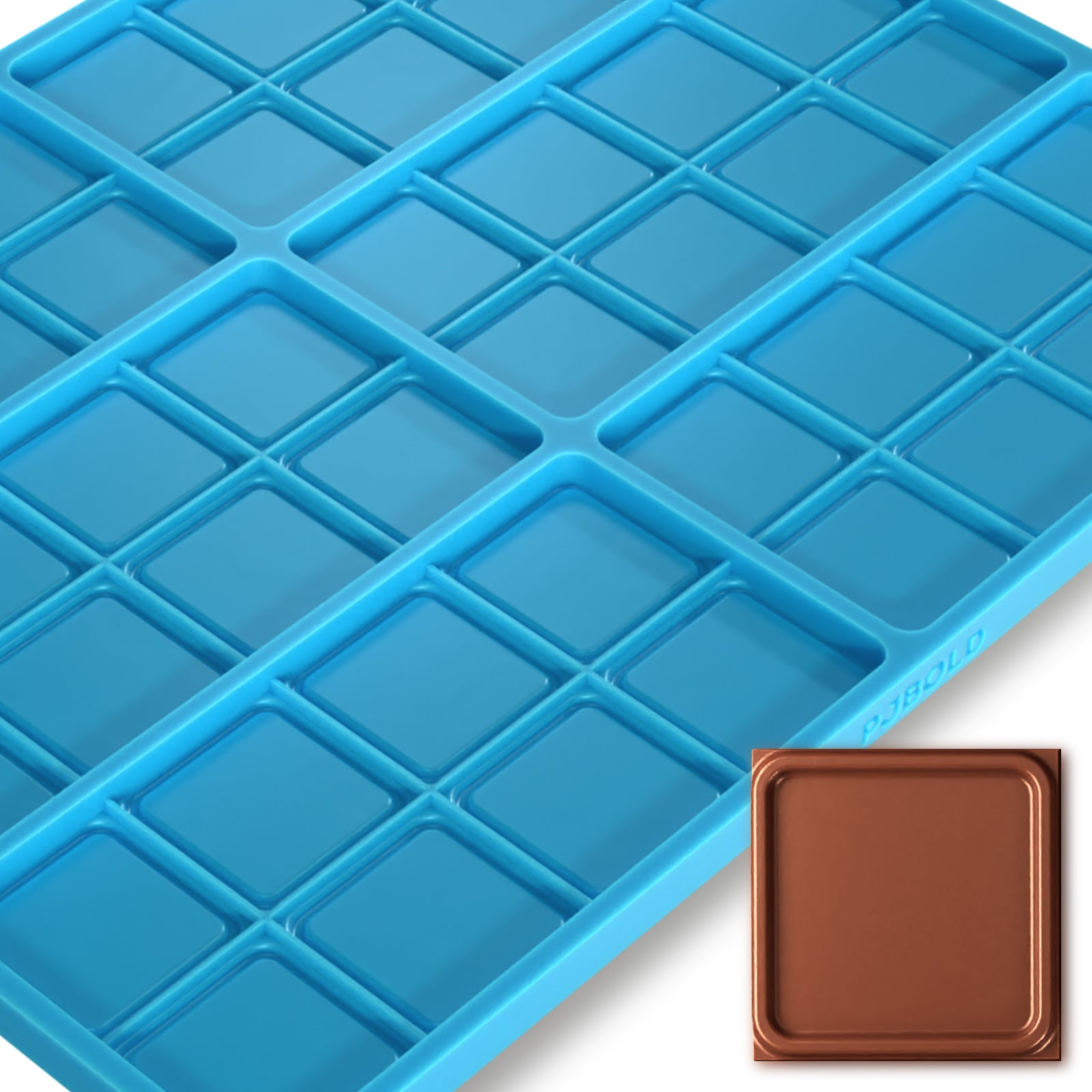 Pj Bold Square Silicone Candy Mold, 266 Cavity, 2ml