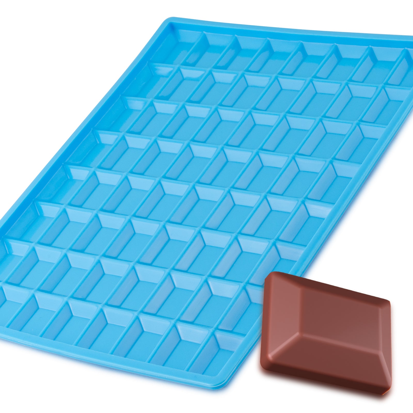 Molde de silicona para barra de caramelo con forma de rectángulo de 64 piezas