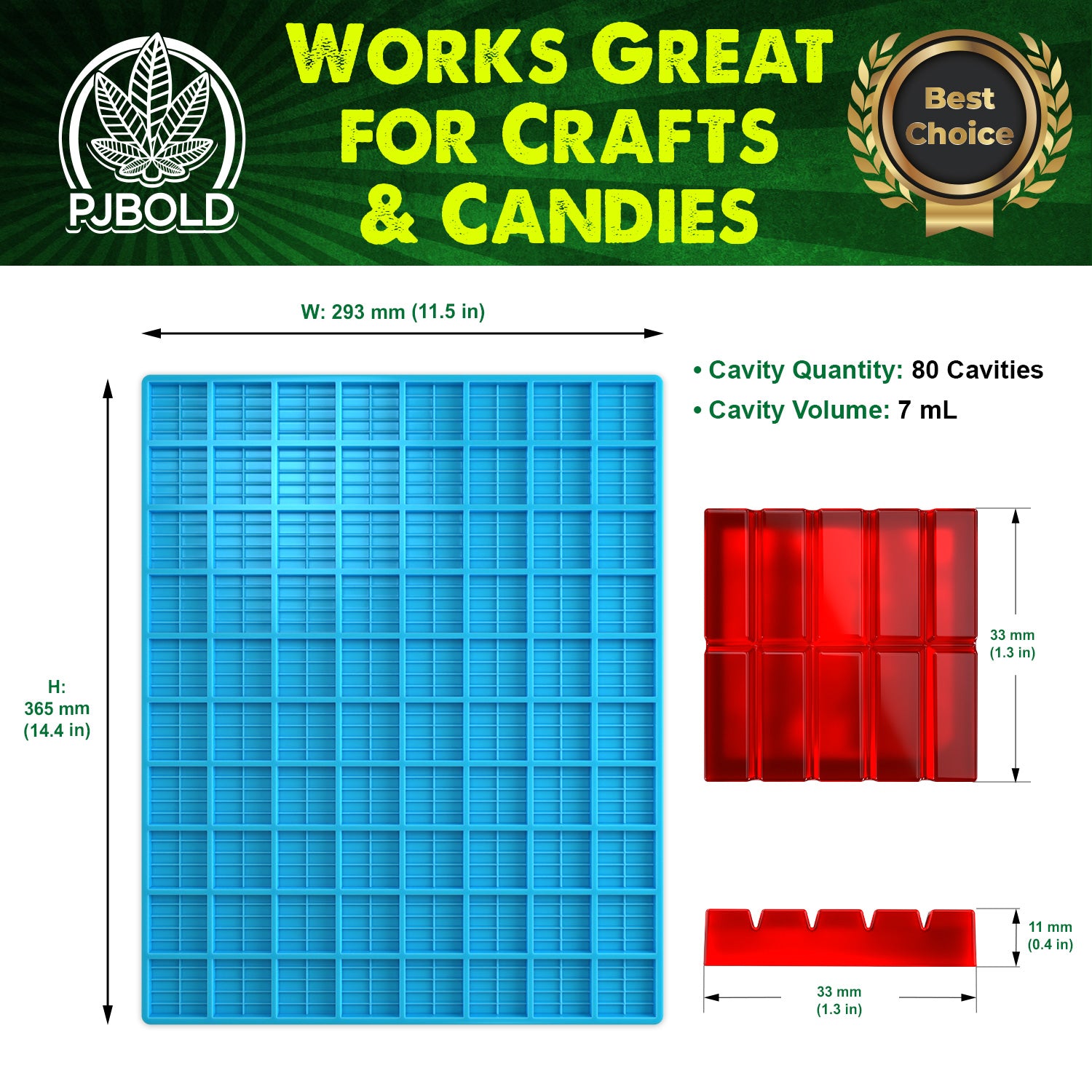 Multi-Dose Bar, 7.0mL, 80 Cavity, Half Sheet