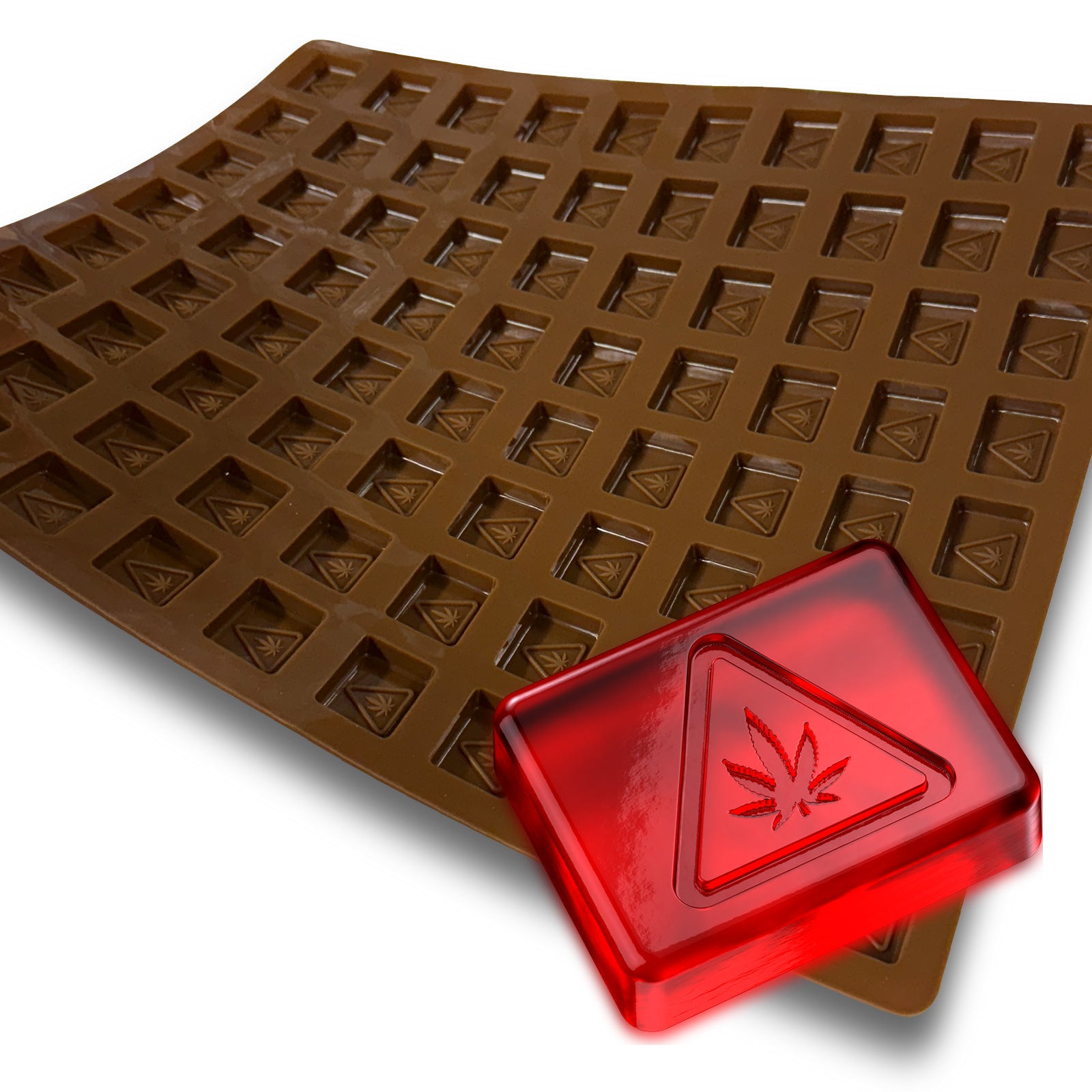 NJ THC Square Candy Mold - 3.6mL, 80 Cavity, Half Sheet