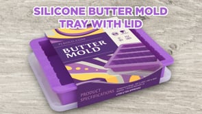 Butter Mold Tray with Lid X-Value Silicone Butter Molds with 4