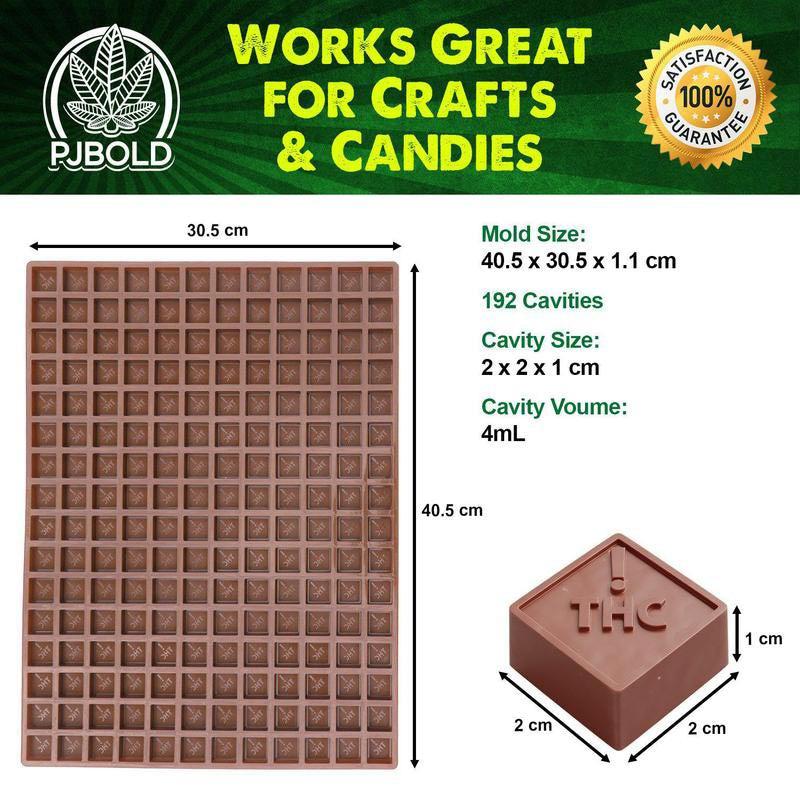 3 Pack Square Chocolate Candy Mold 2 X 2 X 1 Silicone Baking