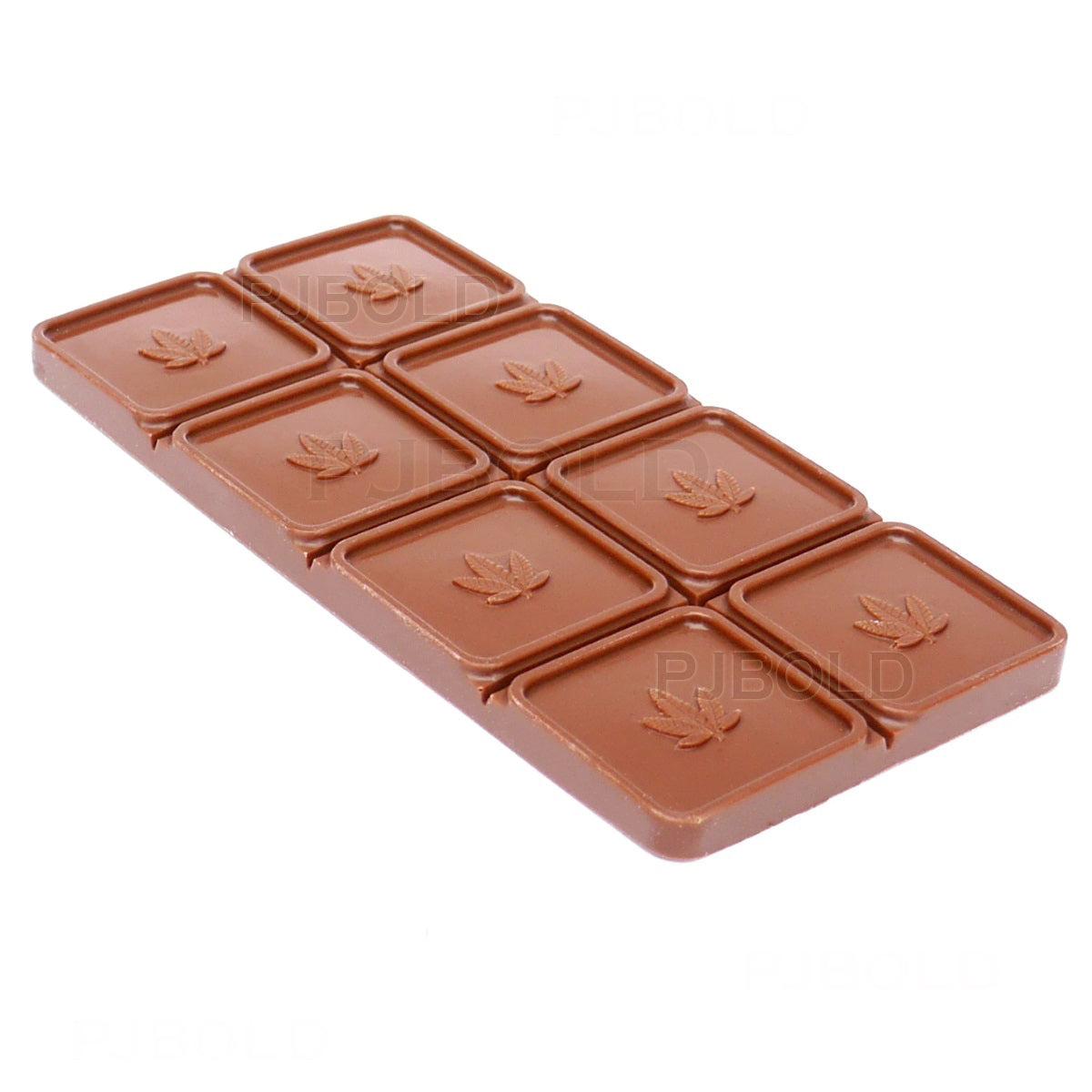 Pj Bold Leaf Chocolate Bar Silicone Candy Mold Trays, 2 Pack, Brown