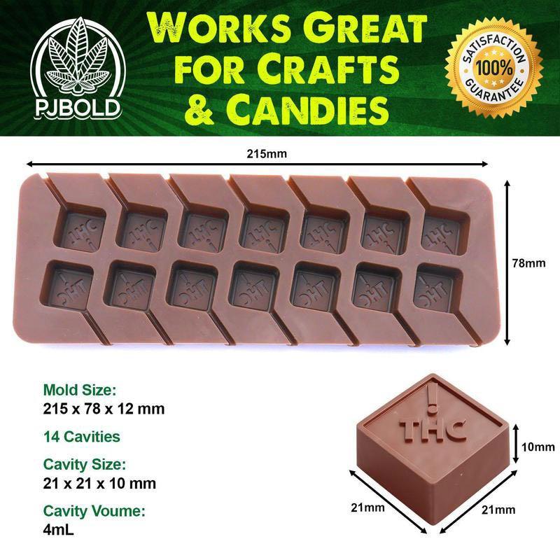 Pj Bold Square Brownie Bite Silicone Mold - Half Sheet